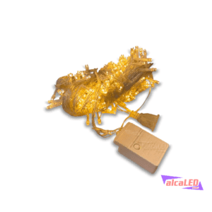 Lineal de 50 metros amarilla con empalme