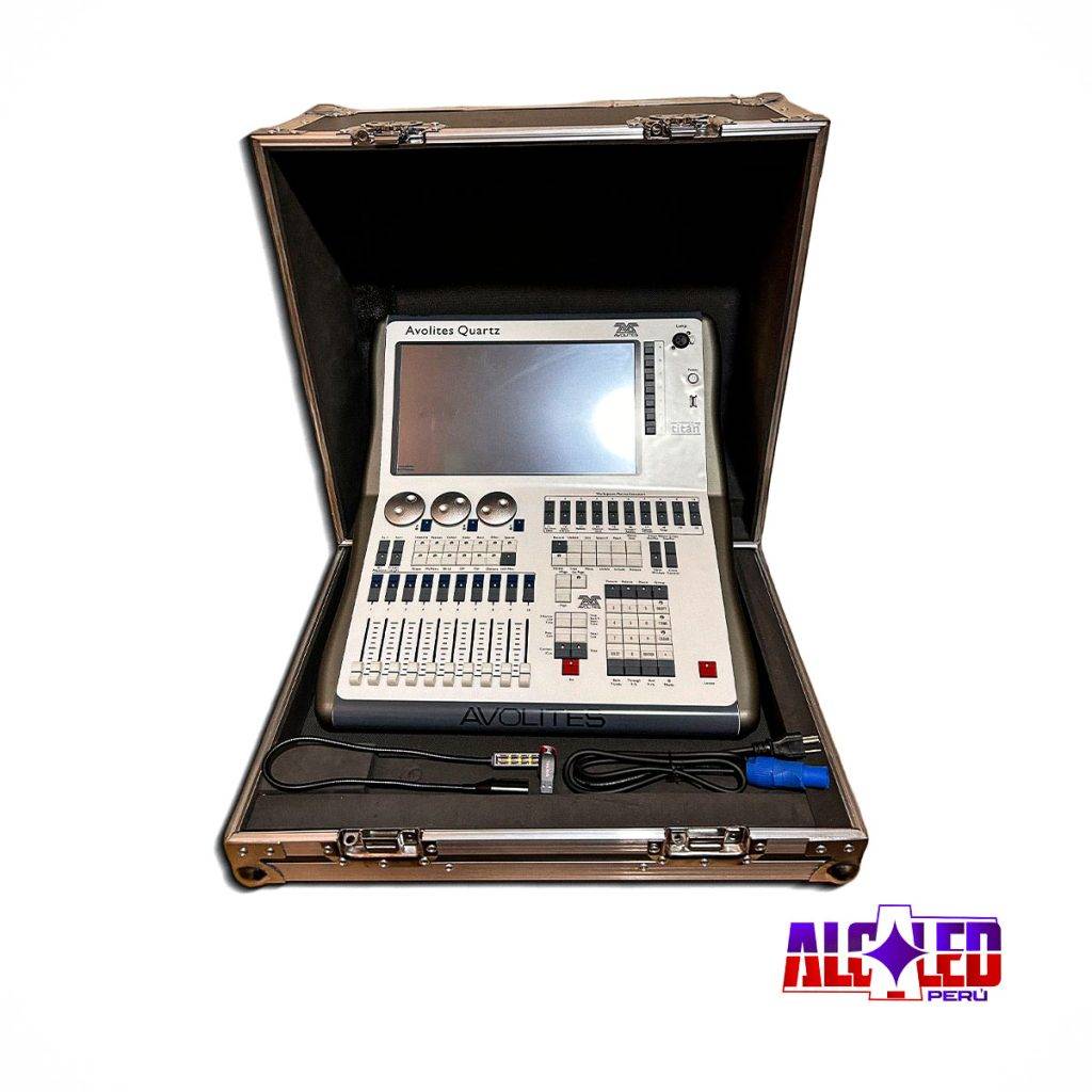 Avolite Console CONSOLA DE LUCES AVOLITES QUARTS MAS FLYGHT CASE V18, 8G - ALCALED PERÚ