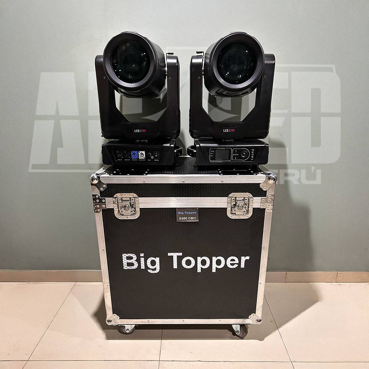 KIT DE 2 CABEZAS MOVILES BIG TOPPER S500 CMY MAS FLYGHT CASE - Imagen 2