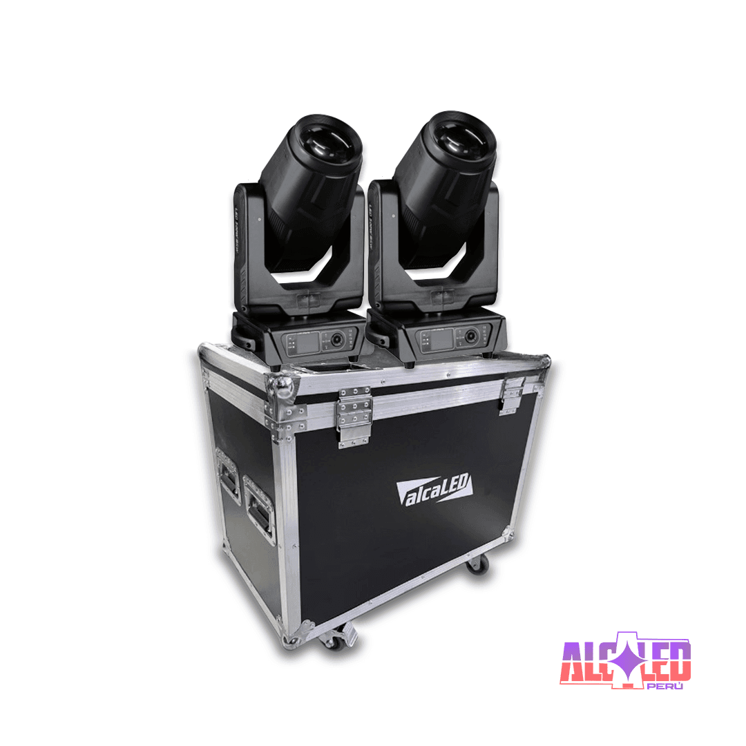 KIT DE 2 CABEZAS MOVILES BIG TOPPER S500 CMY MAS FLYGHT CASE