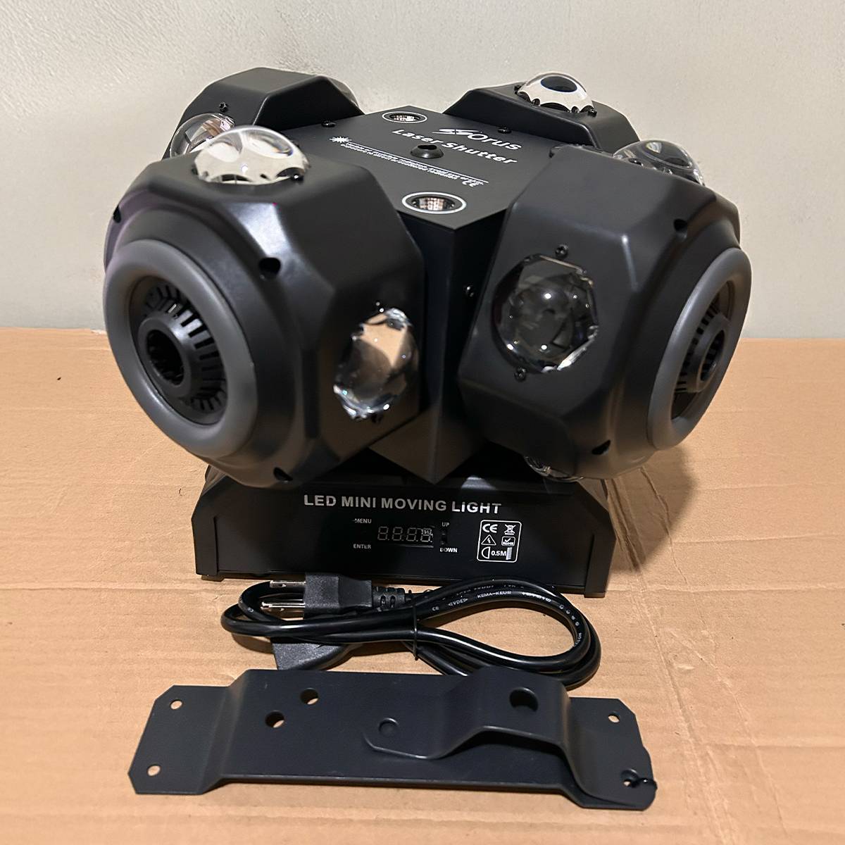 BOLA LOCA 4 CABEZAS CON LASER RG Y ARO LED - Imagen 2