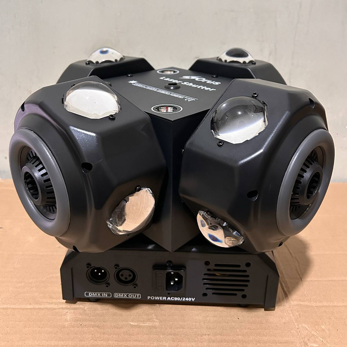 BOLA LOCA 4 CABEZAS CON LASER RG Y ARO LED - Imagen 3