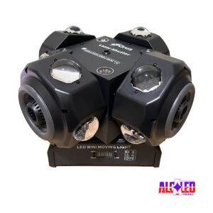 BOLA LOCA 4 CABEZAS CON LASER RG Y ARO LED