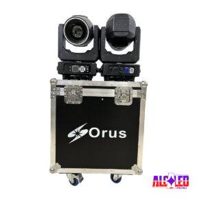 Kit 2 Mini Cabeza Móvil Orus Beam230 + Flightcase