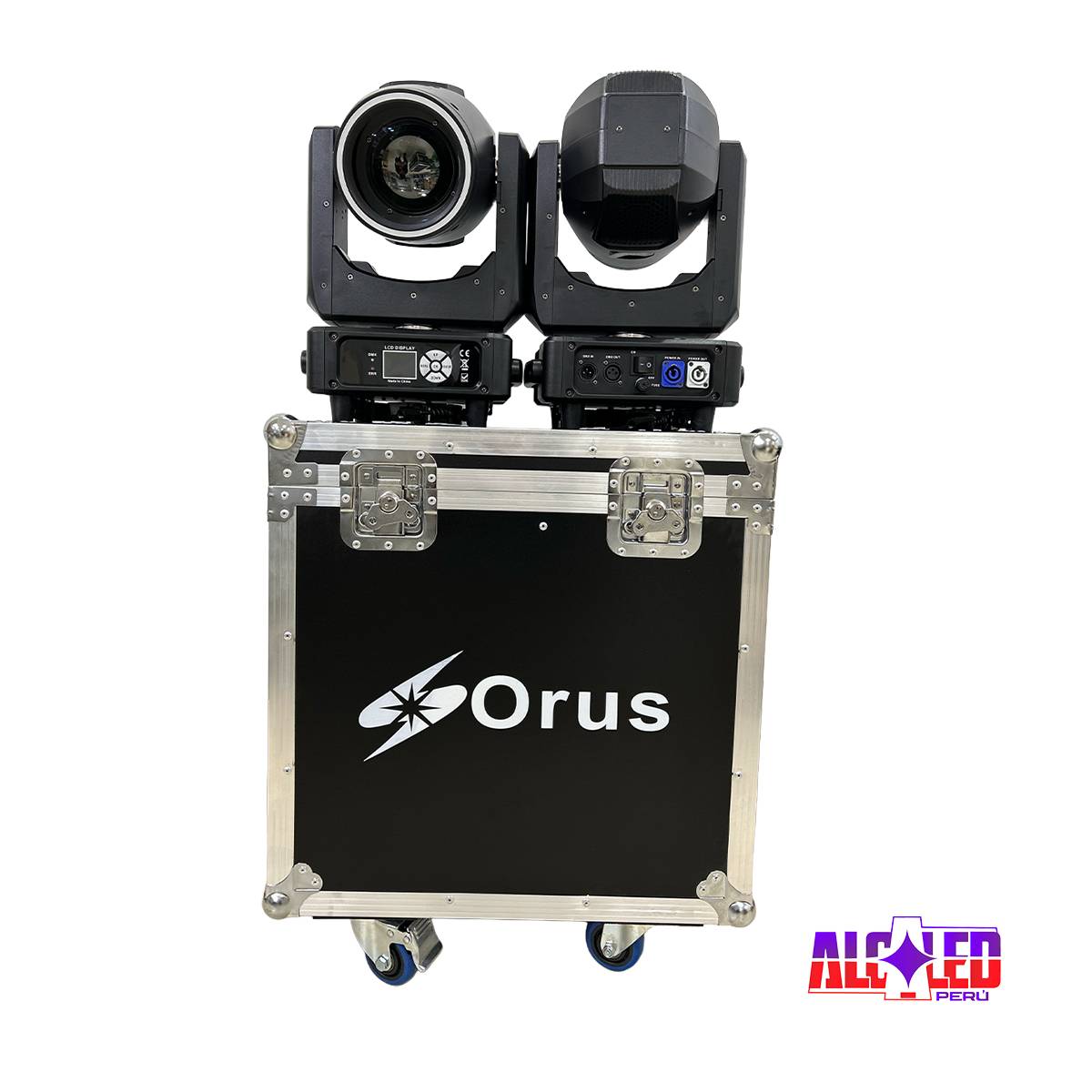 Kit 2 Mini Cabeza Móvil Orus Beam230 + Flightcase