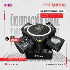 LÁMPARA DE FIESTA 5 EN 1 CON ARO LED
