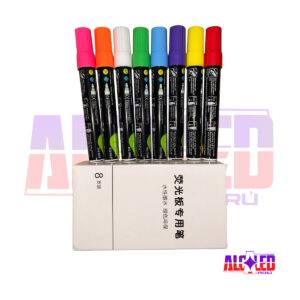 KIT DE 8 PLUMONES PARA PIZARRA LED