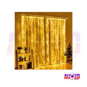CORTINA LED 5X5 METROS 18 TIRAS LUZ CALIDA 5 HILOS