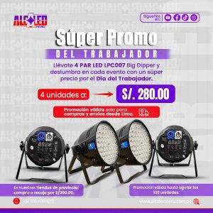 PROMO DE 4 PAR LED LPC007 BIG DIPPER