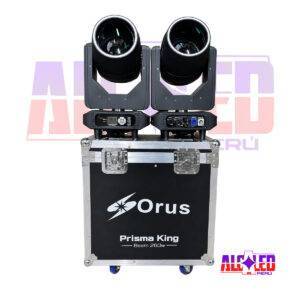 KIT DE 2 CABEZAS MOVILES ORUS BEAM260W CON GOBOS DE VIDRIO BEAM MAS CASE