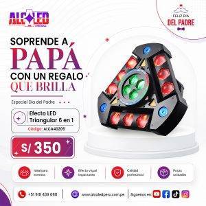 EFECTO LED TRIANGULAR 6 EN 1