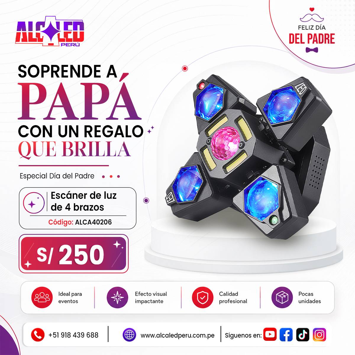 ESCANER DE LUZ DE 4 BRAZOS CON LASER Y CORTADORA