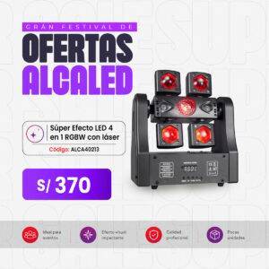 SUPER EFECTO LED 4 EN 1 RGBW CON LASER