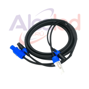 CABLE DOBLE DMX Y CORRIENTE DE 1M