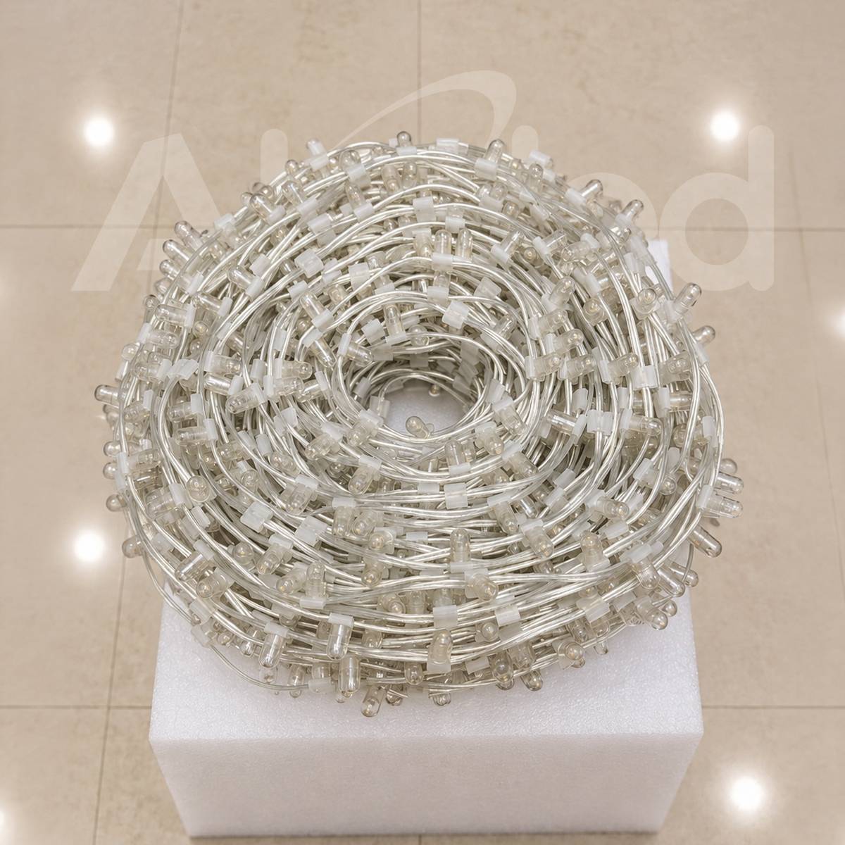 ROLLO DE 100 METROS CABLE BLANCO TIVOLED LUZ CALIDA (1000 LEDS) - Imagen 2