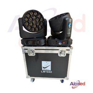 KIT DE 2 CABEZAS MOVILES WASH BIG DIPPER 19X40W MAS FLYGHT CASE